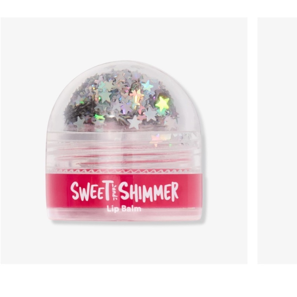 Sweet & Shimmer Lip Balm with Star Glitter container